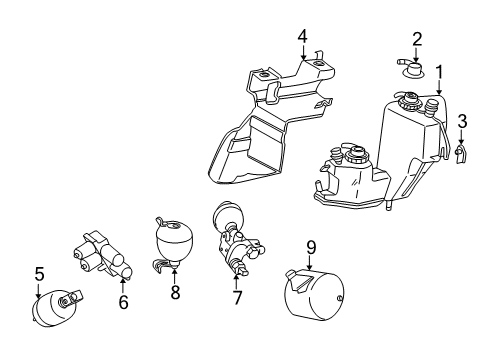 2006 Mercedes-Benz S500 Auto Leveling Components Diagram 1