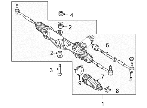 Inner Tie Rod Diagram for 171-338-00-15