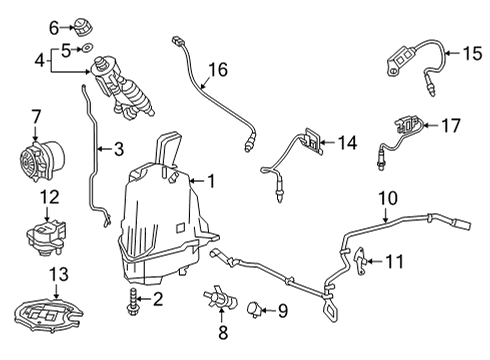 2022 Mercedes-Benz Sprinter 3500XD Emission Components Diagram 1