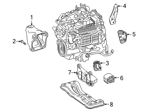 2021 Mercedes-Benz CLS450 Engine & Trans Mounting