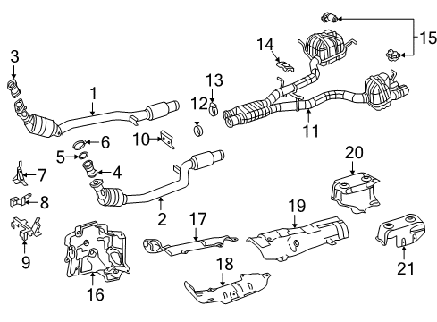 Catalytic Converter Diagram for 172-490-09-00