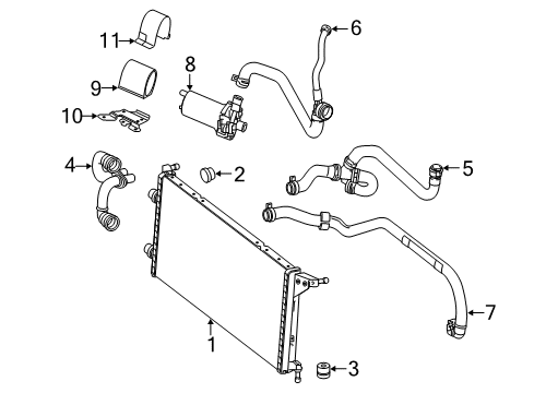 2019 Mercedes-Benz GLS450 Intercooler, Cooling Diagram 2