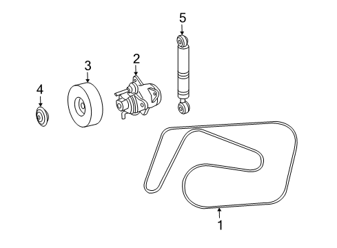 2002 Mercedes-Benz C230 Belts & Pulleys, Maintenance Diagram