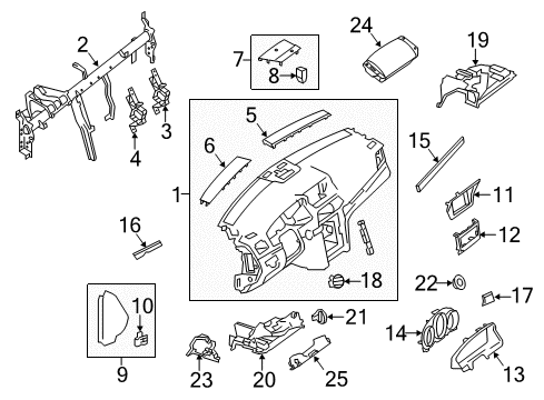 Finish Panel Diagram for 207-680-38-89-9107