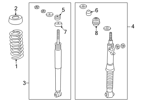 1996 Mercedes-Benz C280 Shocks & Components - Rear Diagram