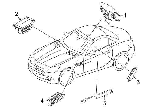 2018 Mercedes-Benz SLC300 Air Bag Components