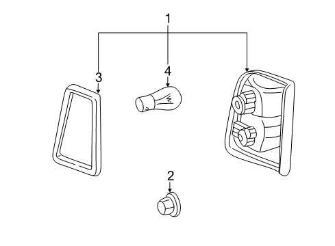 2003 Mercedes-Benz CLK320 Tail Lamps Diagram 2