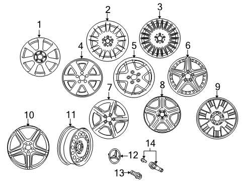 Wheel Bolt Diagram for 000-990-51-07