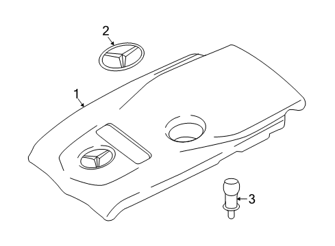2017 Mercedes-Benz GLC300 Engine Appearance Cover Diagram 2