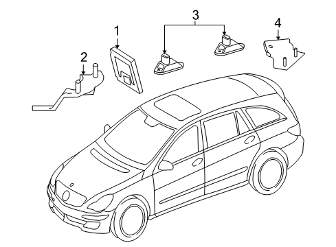 2006 Mercedes-Benz R500 Electrical Components Diagram 1