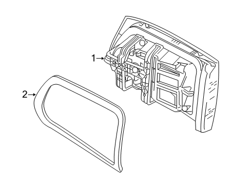 Tail Lamp Assembly Diagram for 253-906-29-00-64