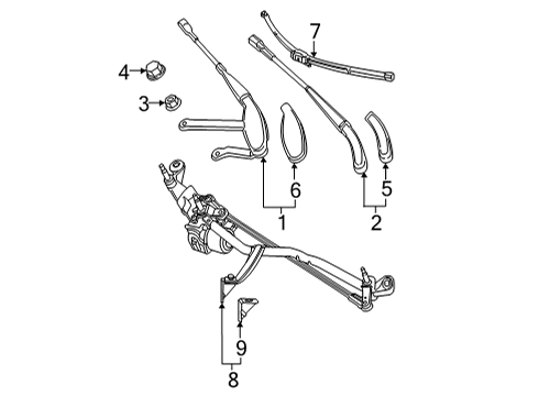 2020 Mercedes-Benz AMG GT 63 S Wipers Diagram 3