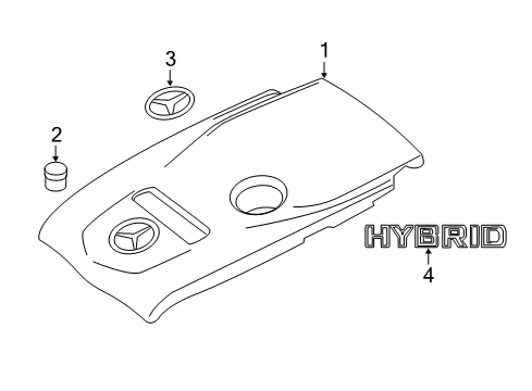 2017 Mercedes-Benz C350e Engine Appearance Cover Diagram