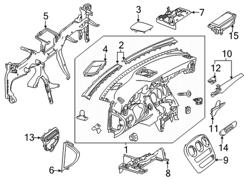 Trim Molding Diagram for 205-680-43-71-64