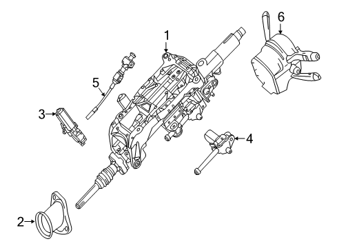 2018 Mercedes-Benz GLE63 AMG S Steering Column & Wheel, Steering Gear & Linkage Diagram 2