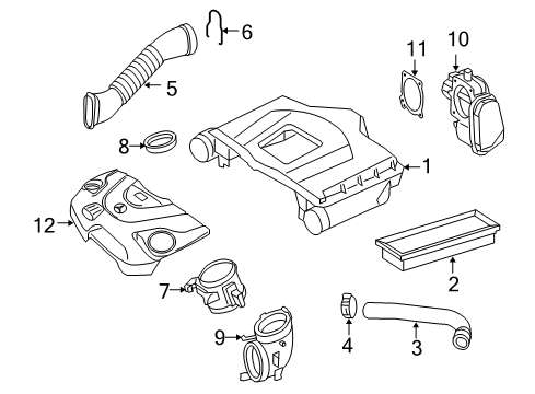 2011 Mercedes-Benz S400 Air Intake Diagram