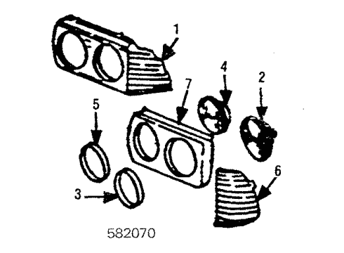 Headlamp Assembly Diagram for 123-820-94-61