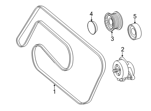 2012 Mercedes-Benz SL550 Belts & Pulleys, Maintenance Diagram