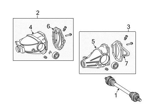 2004 Mercedes-Benz CLK55 AMG Axle & Differential - Rear Diagram