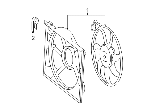 2012 Mercedes-Benz CL600 Cooling System, Radiator, Water Pump, Cooling Fan Diagram 1