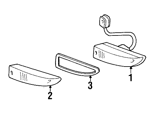 1985 Mercedes-Benz 380SL Park Lamps Diagram 2