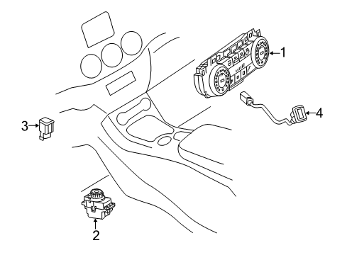 2015 Mercedes-Benz B Electric Drive Center Console Diagram 2