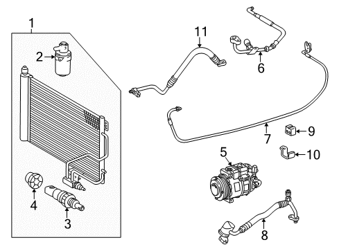 2004 Mercedes-Benz C230 Air Conditioner Diagram 1