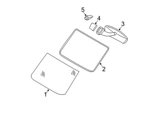 2012 Mercedes-Benz Sprinter 2500 Windshield Glass Diagram