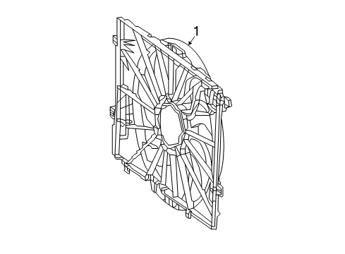 2017 Mercedes-Benz GLC300 Cooling Fan Diagram 1