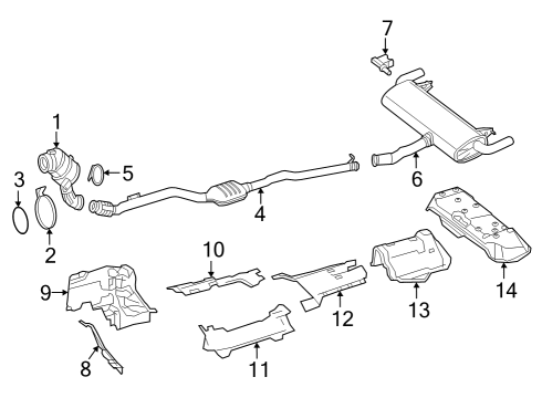 2017 Mercedes-Benz GLC300 Exhaust Components Diagram 1