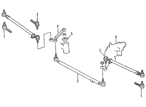 1993 Mercedes-Benz 300TE Front Brakes Diagram 1