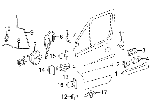 2011 Mercedes-Benz Sprinter 2500 Cargo Door Diagram 1