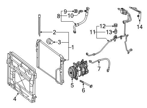 2023 Mercedes-Benz Metris A/C Condenser Diagram