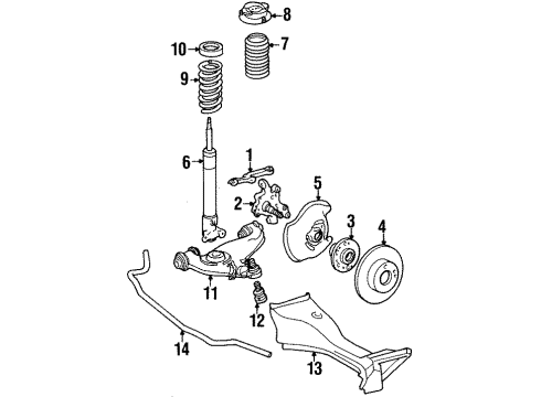 Suspension Crossmember Diagram for 124-620-48-86