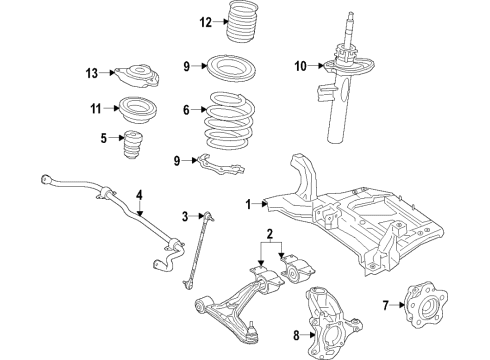 Strut Diagram for 118-323-03-00