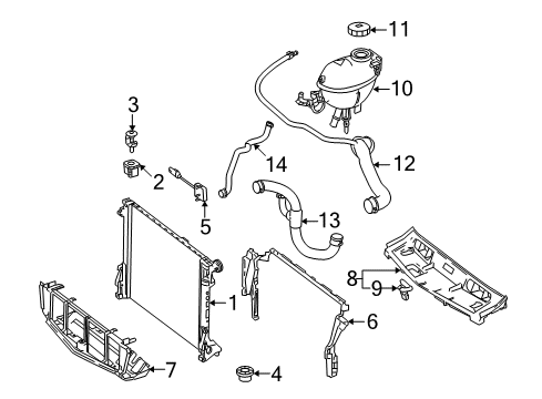 2008 Mercedes-Benz C300 Radiator & Components