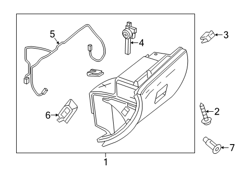 2015 Mercedes-Benz B Electric Drive Glove Box Diagram