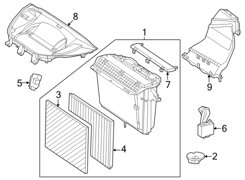 2024 Mercedes-Benz EQS 450+ SUV Cowl Diagram 1