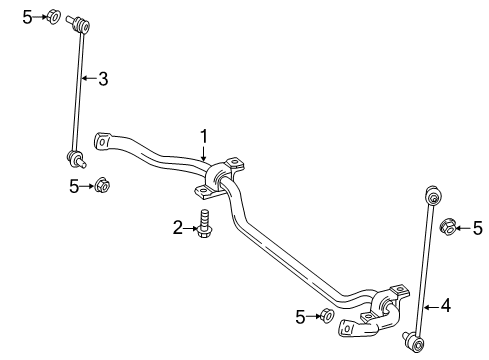 2021 Mercedes-Benz Metris Stabilizer Bar & Components - Front Diagram