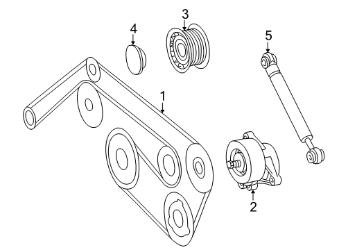 1999 Mercedes-Benz E430 Belts & Pulleys, Maintenance Diagram