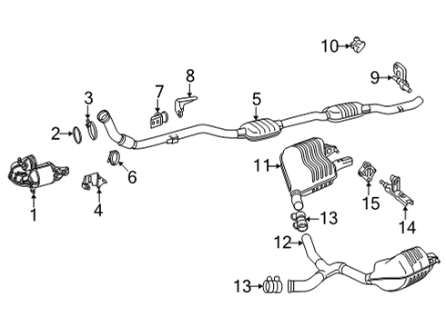 Rear Muffler Hanger Diagram for 206-492-07-00