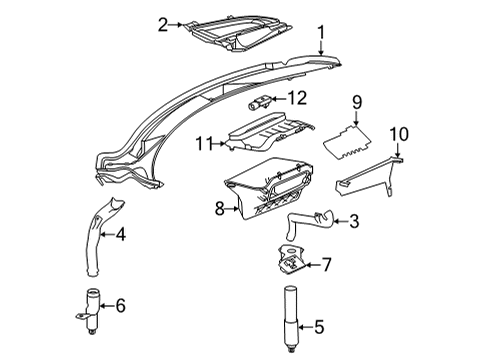 2017 Mercedes-Benz AMG GT Cowl Diagram 2