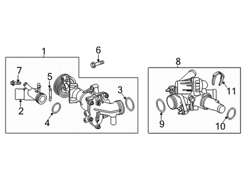 2022 Mercedes-Benz GLB250 Water Pump Diagram