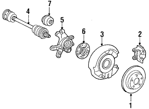 1984 Mercedes-Benz 190E Rear Brakes Diagram