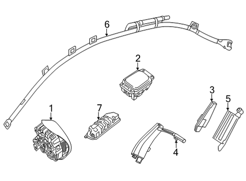 Rear Seat Air Bag Diagram for 297-860-40-00