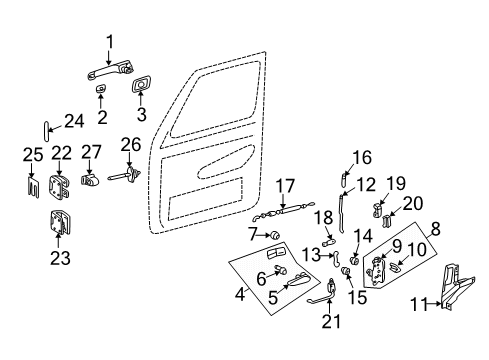 2006 Mercedes-Benz G500 Rear Door Diagram 3