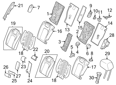 Seat Back Frame Diagram for 213-920-02-32