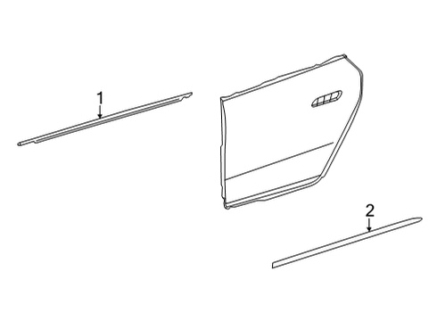 2023 Mercedes-Benz EQS AMG Exterior Trim - Rear Door