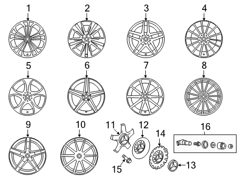 2016 Mercedes-Benz S65 AMG Wheels Diagram