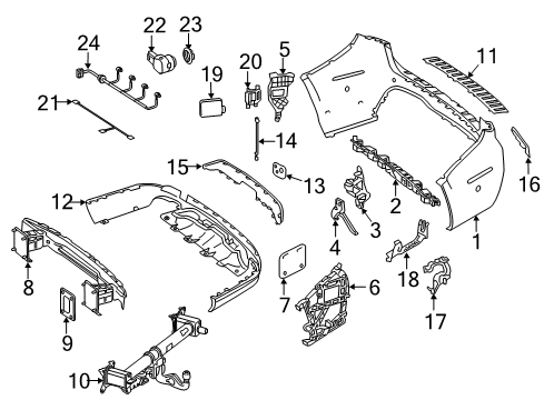 2017 Mercedes-Benz GLS550 Bumper & Components - Rear